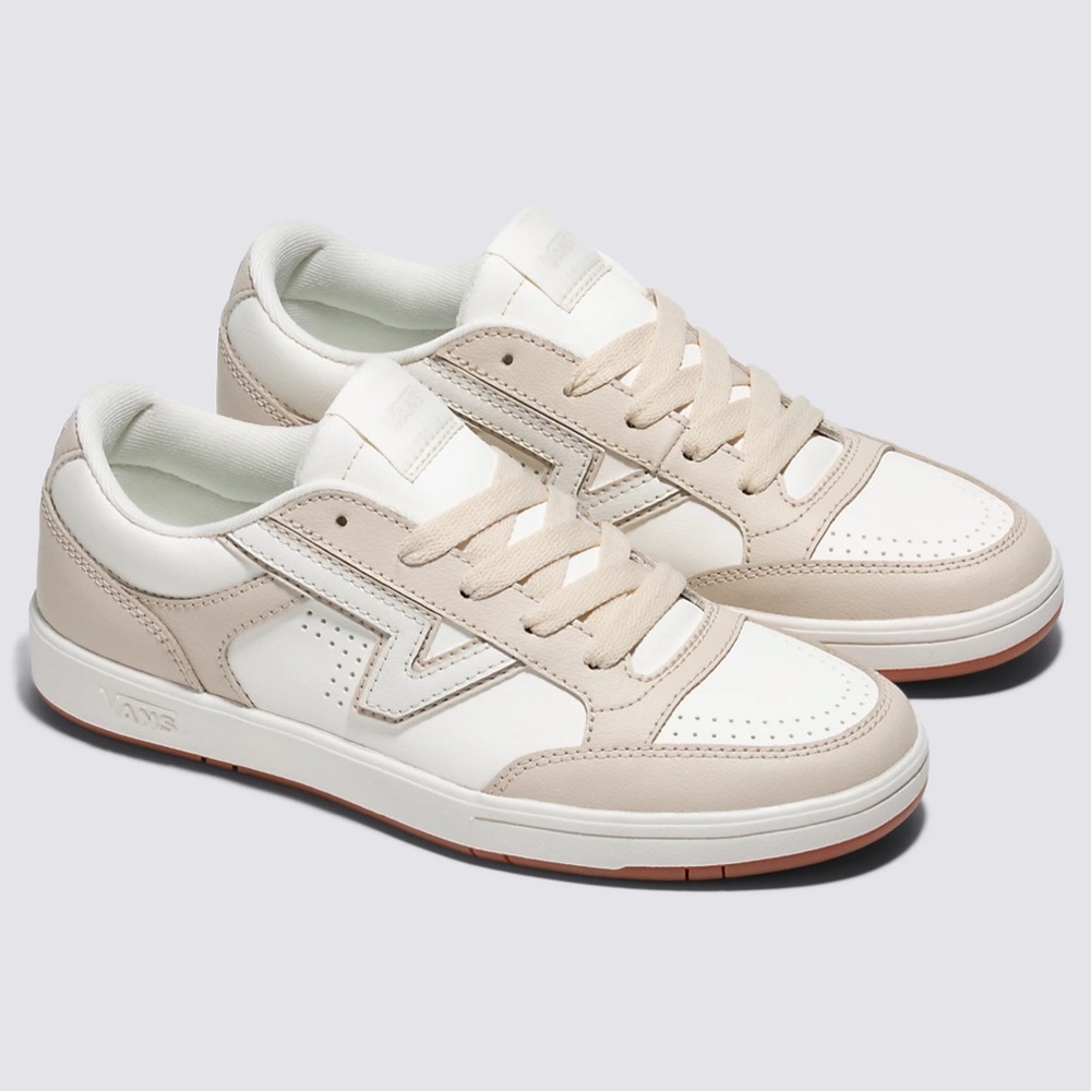 VANS Lowland ComfyCush Leather Shoe Marshmallow/True White